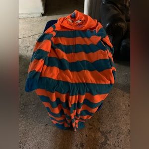 Adult onesie with a hood